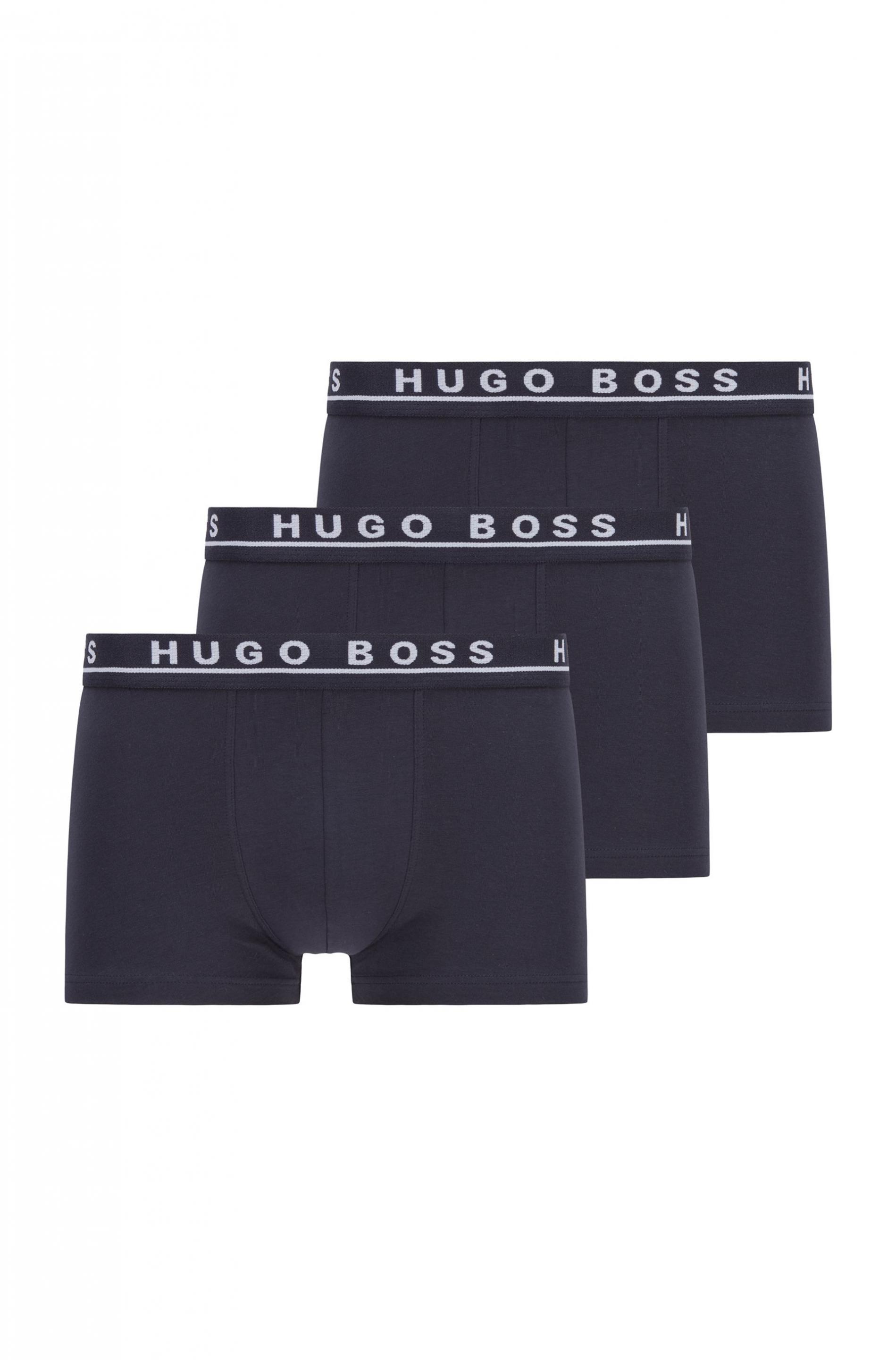 Lot de trois boxers courts en coton stretch ornés dun logo à la taille Coton BOSS by HUGO BOSS pour homme en coloris Bleu Homme Vêtements Sous-vêtements Boxers 